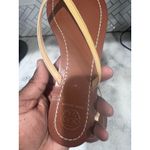 Tory Burch  Leather Logo Thong Sandals – Tan/Beige – Women’s 8M – Made in Brazil Photo 7