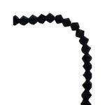 Vintage Black Glass Collar Necklace Gold Tone Medallion Screw Barrel Clasp 16" Photo 2