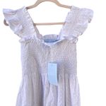 Hill House The Kimmy Nap White Maxi Dress 100% Cotton Swiss Dot Women's Small Photo 4