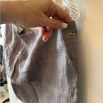 Lacoste 100% Linen Brown Gray Drawstring Skirt Women's Size 42/10 Photo 6