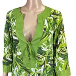 Banana Republic Womens Swimsuit Cover Up Jungle Tropical Print Green Small Photo 2