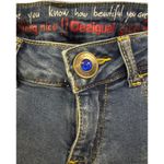 Desigual  Jeans Women's Puffy Cuff Hem Dark Wash Floral Size 30‎ Photo 3