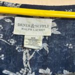 Denim & Supply Ralph Lauren  Blue Top Floral Blouse Peasant Flowy Boho size M Photo 1