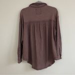 Aerie  Anytime Fave Waffle Shirt Oversized Shacket in Canyon Sun Brown Size S Photo 9