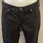 Free People  Black Vertical Textured Straight 5 Pocket Button/ZipUp Jeans-Size 29 Photo 3