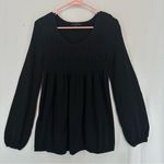 Pierri New York Smocked Long Sleeve Sweater Women’s S Black Photo 0