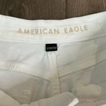 American Eagle ‎ Mom High Rise White Stretch Jean Shorts Size 4 Photo 9