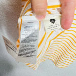 Madewell 3XL Yellow Gold Striped V-Neck T-Shirt Short Sleeve Eco-Friendly Photo 10