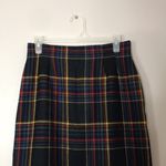 Classic clueless 100% wool tartan plain mini skirt size 10p Photo 1