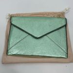 Rebecca Minkoff Leo Clutch clutch in mint green metallic leather Photo 0