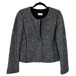 Loft NWT  Wool Blend Collarless Blazer in Dark Heathered Gray - Size 6 Photo 0