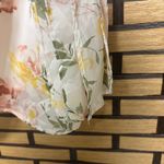 VICI  White Floral Satin Wrap Style Dress Size Small Photo 4