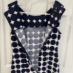 AGB Dress Navy Blue White Ombré Polka Dot Business Office Dress Women’s Size 2 Photo 2