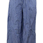The Frankie Shop  Blue Striped High Rise Baggy Wide Leg Sleepwear Pajama Pants S Photo 0