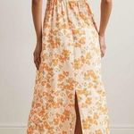 Peony Dress Vacation Cotton Floral Lightweight Summer Maxi Pastel Orange M EUC Size M Photo 1