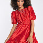 NWT Sister Jane Jacquard Mini Dress With Open Heart Back Sz Medium Red Photo 0