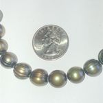 Honora 925 Genuine Cultured Freshwater Elegant Pearl Necklace Green Photo 6