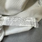 ZARA Tank Top Womens S White Ribbed Mock Neck Sleeveless Ruched Drawstring Top Photo 5