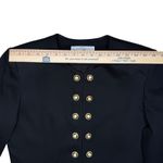 Oleg Cassini Vintage Black Blazer Jacket Skirt Set 8 Office Suit Gold Button Photo 14