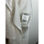 Lulus For Us To Dance White Swiss Dot Ruffled Midi Dress M NWT Size M Photo 5