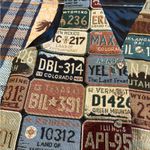 Mirrors Brand Vintage Tapestry Vest women’s Blue Size L Photo 5