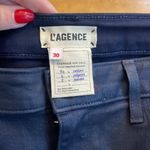 L'Agence L’AGENCE Skinny High Rise Deep Cove Coated Navy Side Zip Jeans Photo 2