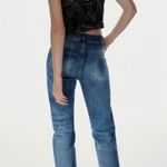 ZARA EMBROIDERED VELVET TOP - Black Photo 1