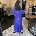 19 Cooper Popover Halter Mini Dress Royal Blue Floral Jacquard Size M NWT Photo 5