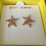 Betsey Johnson NWT  CRUISE CONTROL STARFISH STUDS MULTI Photo 1