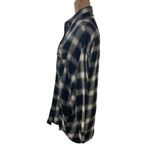 Mossimo Women's Flannel Shacket Shirt Black White Plaid Button Front S Small Photo 1