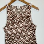 Le lis Collection Women's Brown Dilly Flower Mini Ribbed Tank Dress Medium Photo 5
