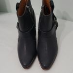 Madewell  Black Ankle Boots with Brown Heel Photo 2