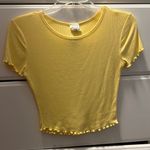 Tilly's  size small yellow ribbed shirt Photo 0