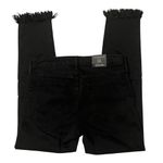 Just Black NWT,  Black Mid Rise Cropped Skinny Jean Fringe Hem, Sz 29 Photo 8