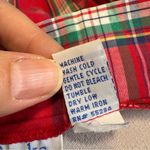 Vintage Red Green Plaid A Line Midi Skirt Womens 6 Button Down Christmas Holiday Photo 3