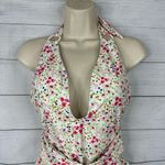 Lulus Womens size Medium Vacation Calling White Floral O-Ring One Piece Swimsuit Photo 3