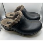 Crocs Cobbler 11552 Women's Black Brown Faux Fur Slip On Mule Clog Shoes Size 9 Photo 0