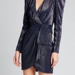 NWT Jonathan Simkhai Blue Navy Metallic Puff Photo 0