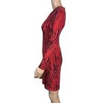 Guess  Womens Shasti Animal Print Bodycon Cutout Mini Dress Red Black Small Photo 3