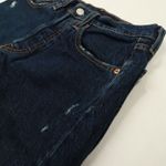 Levi's Premium 501S Button Fly Blue Dark Wash Skinny Jeans size 24x26 Photo 6