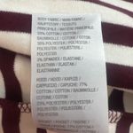 Denim & Co Shirt Women 2X Hoodie Burgundy White Stripe Velvet Casual Loungewear Photo 8