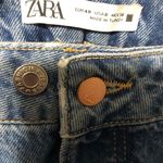 ZARA  distressed ripped‎ jeans medium wash women's size 8 buttonfly high rise Photo 9