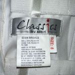 Classics by Eden Womens Wedding Gown Dress Strapless Lace and Jeweled Size 8 Tan Photo 13