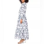 1. State  Women's Cotton Aztec-Patterned Button-Front Maxi Dress Sz S Photo 3