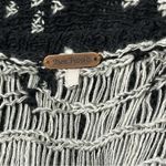 Free People  Women’s M Black White Sweater Knit Peplum Hem Sleeveless Tank Top Photo 5