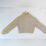 Aritzia Sunday Best Cropped Cabled Knit Turtleneck Sweater - Beige/Tan Photo 5