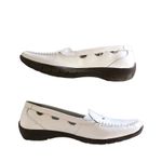 DR. SCHOLL'S CutOut Leather Loafers Women 7.5M Balance VTG Everyday Boho Retro Size 7.5 Photo 2