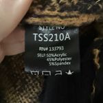 POL  Oversized Leopard Black Brown Thick Heavyweight Button Front Drop Cardigan Photo 4