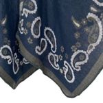 Urban Coco Western Paisley Knit Poncho Shrug Sweater Country House Chic Photo 9