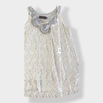 My Pretty Angel Dusty Blue Lace and Floral Silk Blend Mini dress size M Size M Photo 3